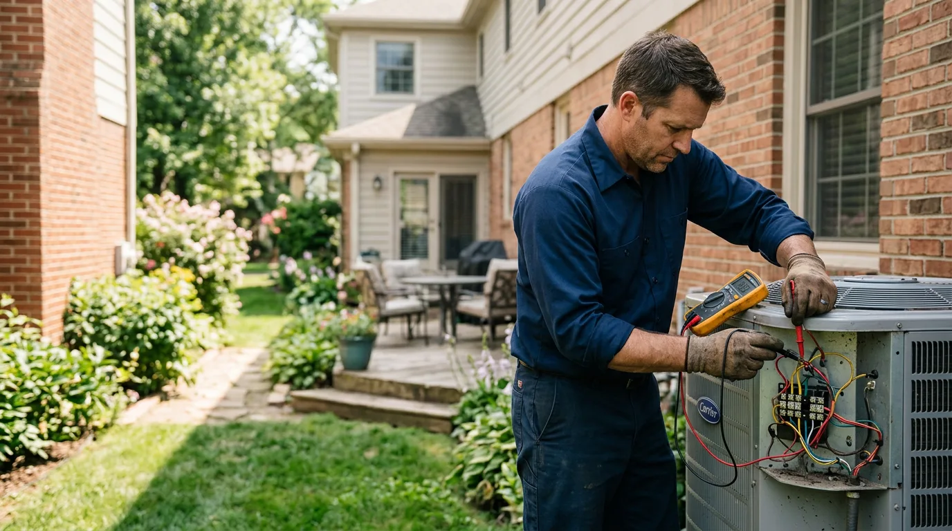 HVAC technician working near Overton, NE
